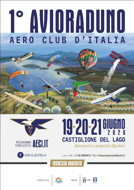1° Avioraduno Aero Club d’Italia: il cielo di Castiglione del Lago si colora di passione